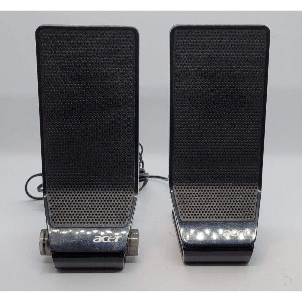 Acer MS1238UA USB Universal Computer PC Speakers & 3.5mm Jack Black